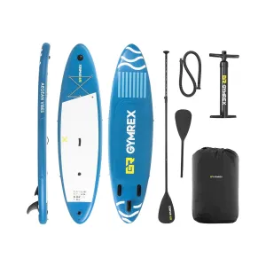Stand Up Paddleboard nafukovací 125 kg modrý dvoukomorový 333 x 82 x 12 cm - Vodní sporty Gymrex
