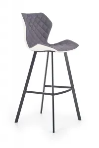 HALMAR Barová židle Syria šedá/bílá