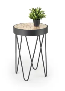 HALMAR Odkládací stolek Naturo modřínové dřevo/černý