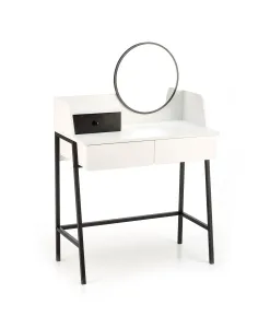 HALMAR Toaletní stolek AGNES 120 cm bílo-černý