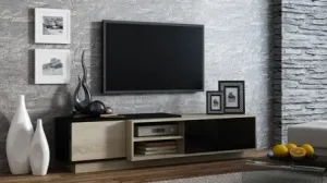 HALMAR TV stolek SIGMA 1C 180 cm dub sonoma/černý