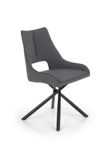 Židle K409 látka/kov tmavě šedá 49x52x84