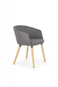 Židle K266 látka/dřevo tmavě šedá 56x56x72