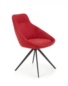 Židle K431 látka/kov červená 55x54x84