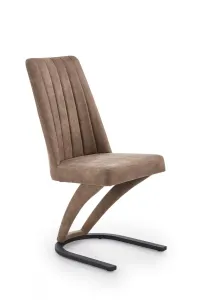 Židle K338 ekokůže/kov hnědá 46x61x98