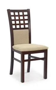 Židle Gerard 3 dřevo/látka tmavý ořech/torent béžová