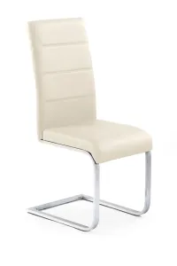 Židle K85 kov/eko kůže tmavě krémová 42x56x100