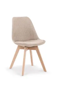 Židle K303 látka/dřevo béžová 48x54x83