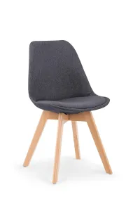 Židle K303 látka/dřevo tmavě šedá 48x54x83
