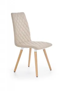 Židle K282 látka/dřevo béžová 56x44x93