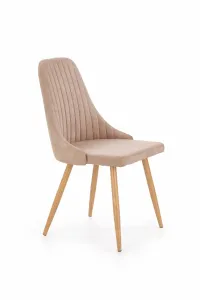 Židle K285 látka/kov béžová 56x49x91