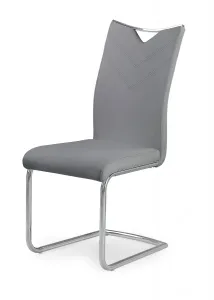 Židle K224 kov/eko kůže šedá 44x59x100