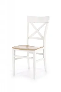 HALMAR Jídelní židle Tubi dub medový/bílá