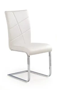 Židle K108 kov/eko kůže bílá 43x57x96