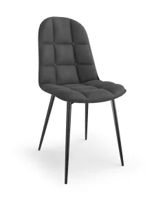 Židle K417 látka velvet/kov popelavě šedá