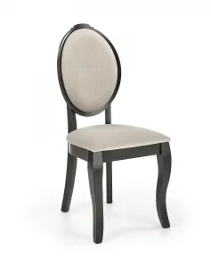 Židle Velo dřevo/látka černá/béžová 44x53x96