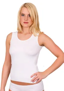 Dámská bezešvá košilka na široká ramínka vzor 06-26 Hanna Style Barva/Velikost: bílá / XL/XXL