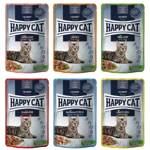 Výhodné balení Happy Cat Pouch Meat in Sauce 48 x 85 g - mix I