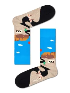 Nadměrná velikost: Happy Socks, Ponožky s motivem roadtripu Hnědá #4453161