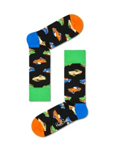 Nadměrná velikost: Happy Socks, Ponožky se vzorem autíček černá #4454895