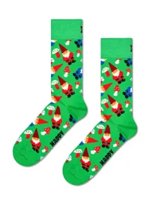 Nadměrná velikost: Happy Socks, Středně vysoké ponožky s motivem vánočního skřítka Světle Zelená