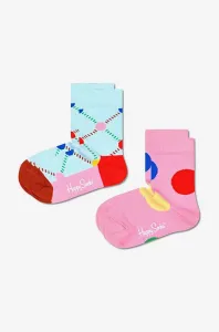Dětské ponožky Happy Socks Dots 2-pack růžová barva, Skarpetki dziecięce Happy Socks 2-pak Dots KDOT02-3300
