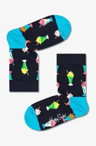 Dětské ponožky Happy Socks Milkshake černá barva, Skarpetki dziecięce Happy Socks Milkshake KMLK01-6500