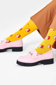 Ponožky Happy Socks dámské, žlutá barva