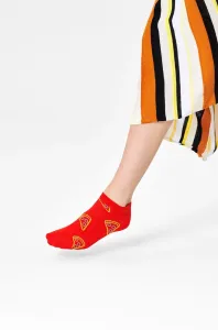 Kotníkové ponožky Happy Socks dámské, červená barva