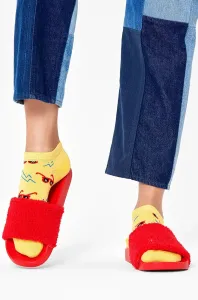 Kotníkové ponožky Happy Socks dámské, žlutá barva