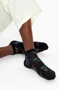 Kotníkové ponožky Happy Socks pánské, černá barva