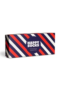 Ponožky Happy Socks 4-pack pánské, tmavomodrá barva