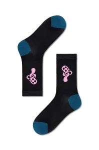 Ponožky Happy Socks Caroline Crew Sock dámské, černá barva