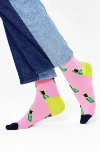 Ponožky Happy Socks dámské, růžová barva #4689329