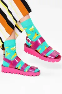 Ponožky Happy Socks dámské, tyrkysová barva