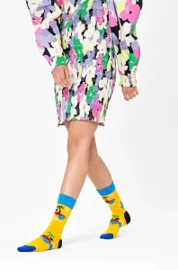 Ponožky Happy Socks dámské, žlutá barva #4689330