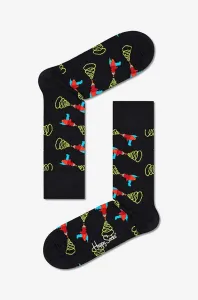 Ponožky Happy Socks Lazer Quest černá barva, LAZ01-9300