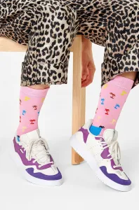 Ponožky Happy Socks pánské, růžová barva #1983453