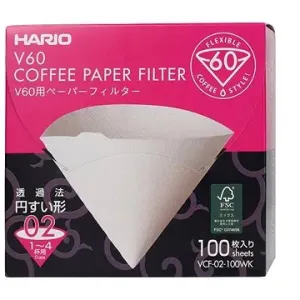 Hario papírové filtry V60-02 (VCF-02-100W), bílé, 100ks, BOX
