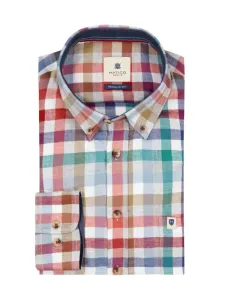 Nadměrná velikost: Hatico, Flanelová košile s károvým vzorem, regular, fit, extra dlouhé červená