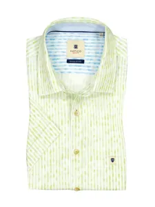 Nadměrná velikost: Hatico, Košile s krátkým rukávem a pruhovaným vzorem, regular fit Světle Zelená #4894997