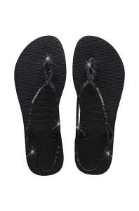 Sandály Havaianas LUNA SPARKLE dámské, černá barva, 4148065.0090