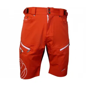HAVEN Cyklistické kalhoty krátké bez laclu - NAVAHO SLIMFIT - bílá/červená L