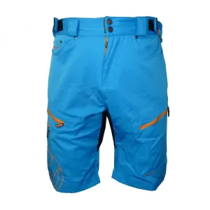 HAVEN Cyklistické kalhoty krátké bez laclu - NAVAHO SLIMFIT - modrá/oranžová 2XL