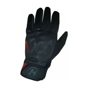 HAVEN Cyklistické rukavice dlouhoprsté - SEVERIDE - černá/červená XS