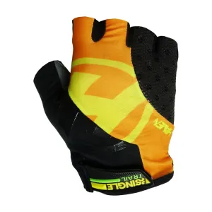 HAVEN Cyklistické rukavice krátkoprsté - SINGLETRAIL - černá/oranžová 2XL