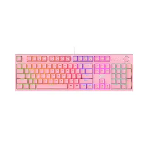 Mechanická herní klávesnice Havit KB871L RGB (růžová)