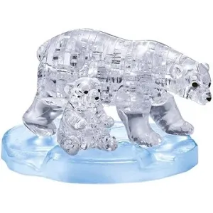 HCM Kinzel 3D Crystal puzzle Lední medvědice s mládětem 40 dílků