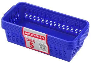 Heidrun Plastový košík 20,5x10x6,5cm 5ks MIX barev