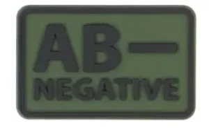 Helikon-Tex 3D PVC nášivka AB- Negative, set 2ks olive green